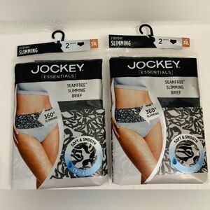 Jockey Essentials 3 XL Women's Seamfree Slimming Brief Panties Underwear 2 packs